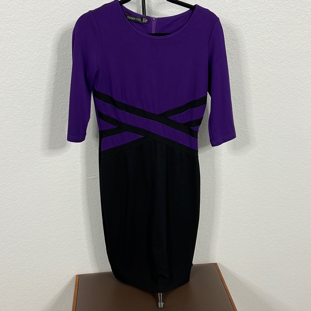 Homeyee Women Purple Casual Dress 6